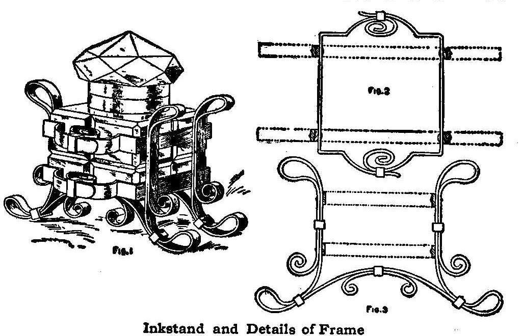 Inkstand and Details of Frame