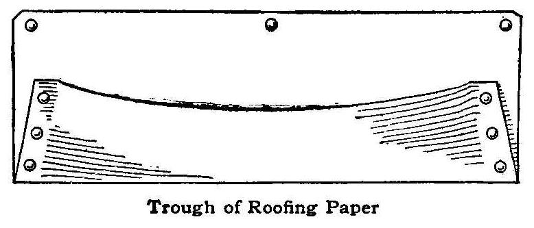 Trough of Roofing Paper