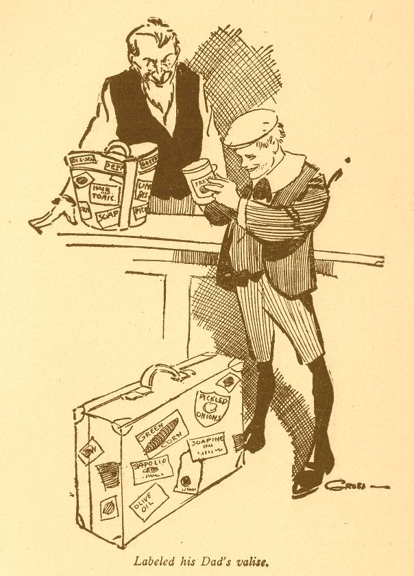 Pasted a Tomato Can Label on the Suitcase 31