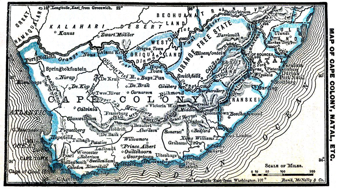 Map of Cape Colony Natal etc.
